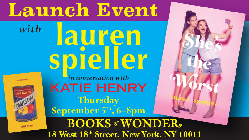 LAUNCH EVENT for She's the Worst by Lauren Spieller