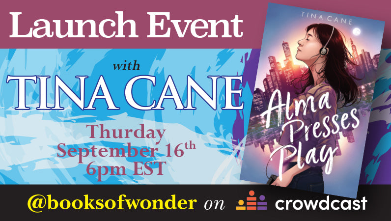 VIRTUAL LAUNCH EVENT for Alma Presses Play by Tina Cane