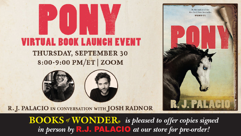 Meet Author R.J. Palacio and Actor Josh Radnor as They Discuss the Author's Exciting New Novel, Pony