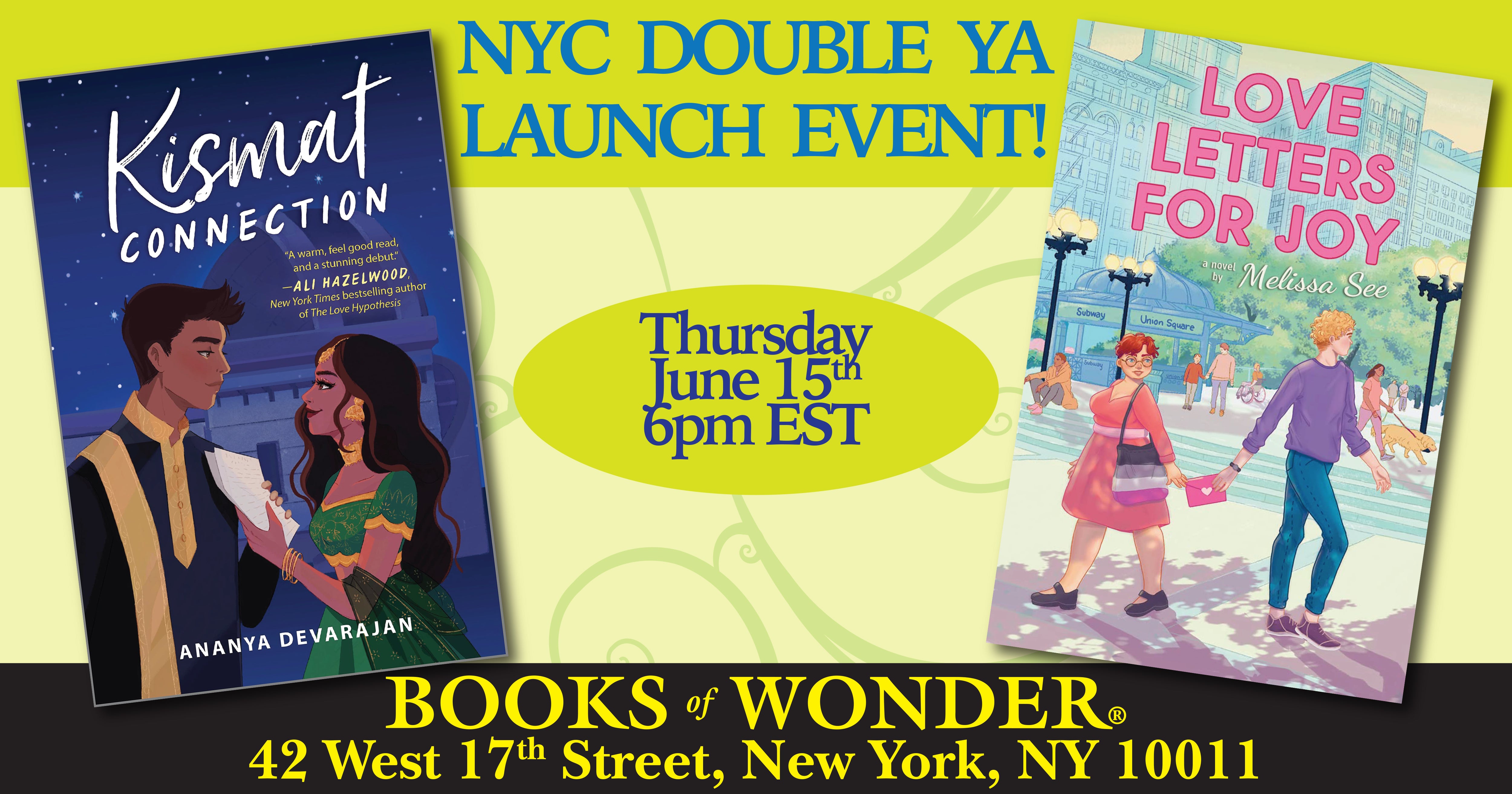 NYC Double YA Launch Event