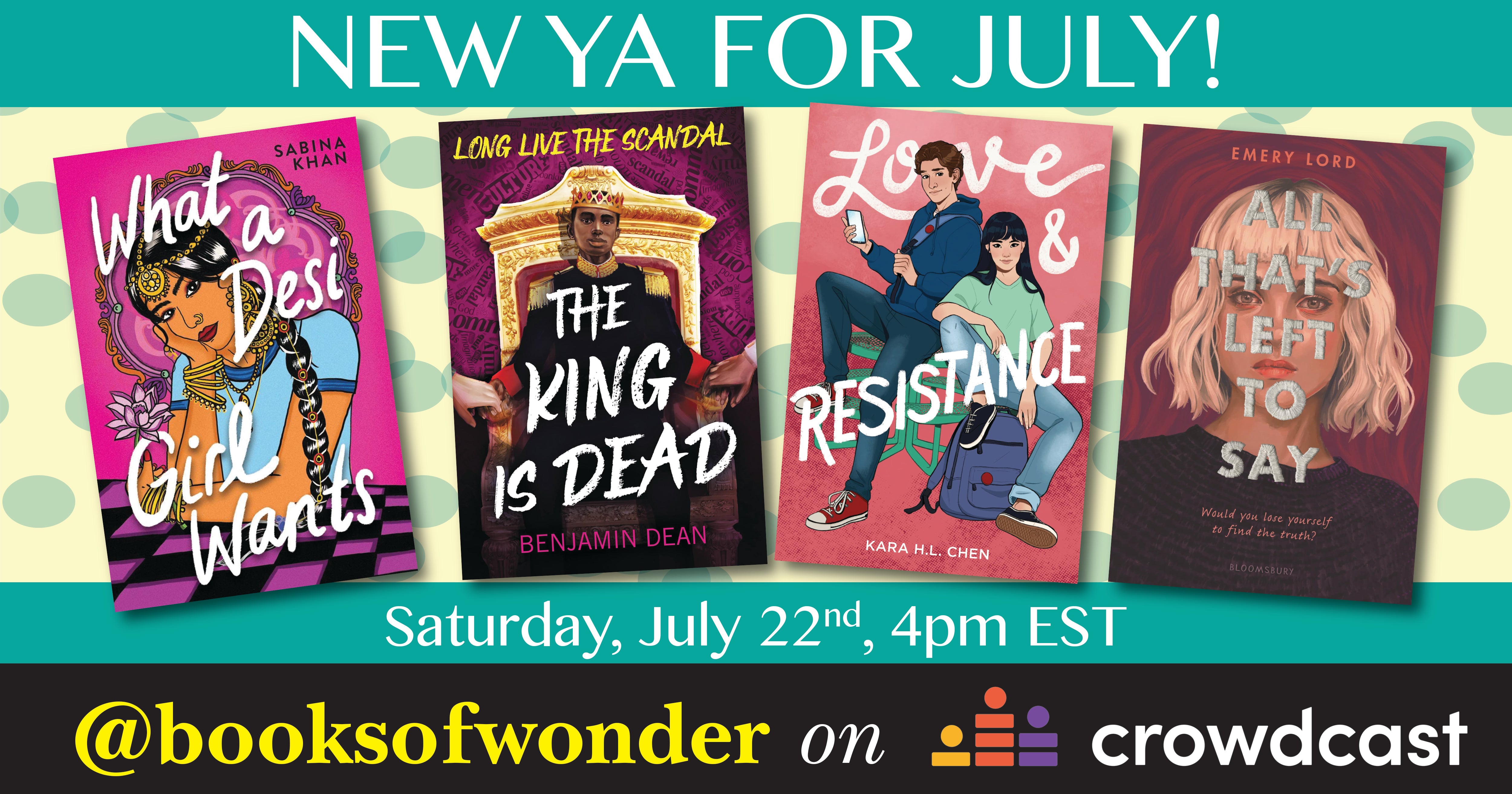 New YA for July!