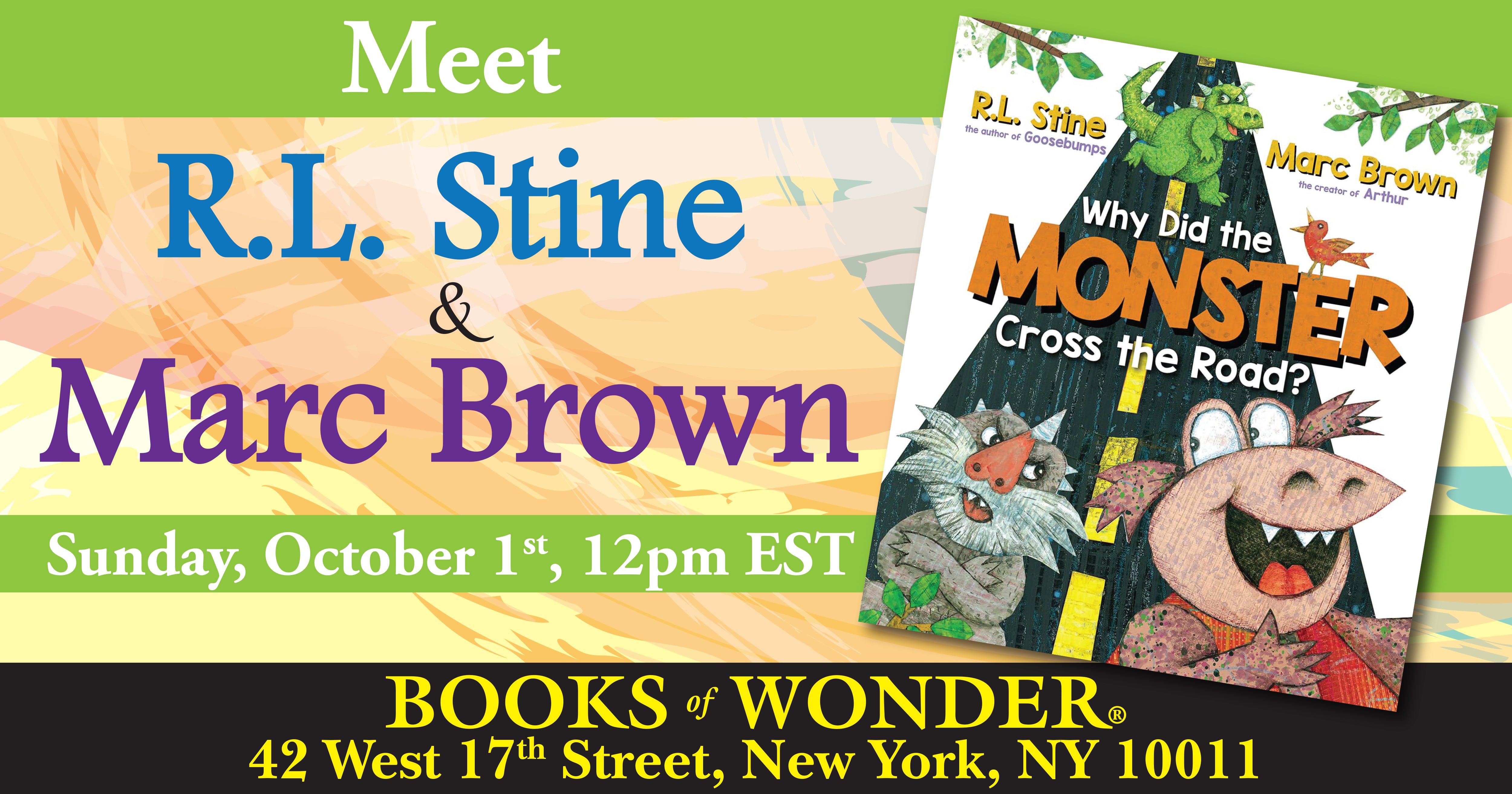 Meet R.L. Stine and Marc Brown!