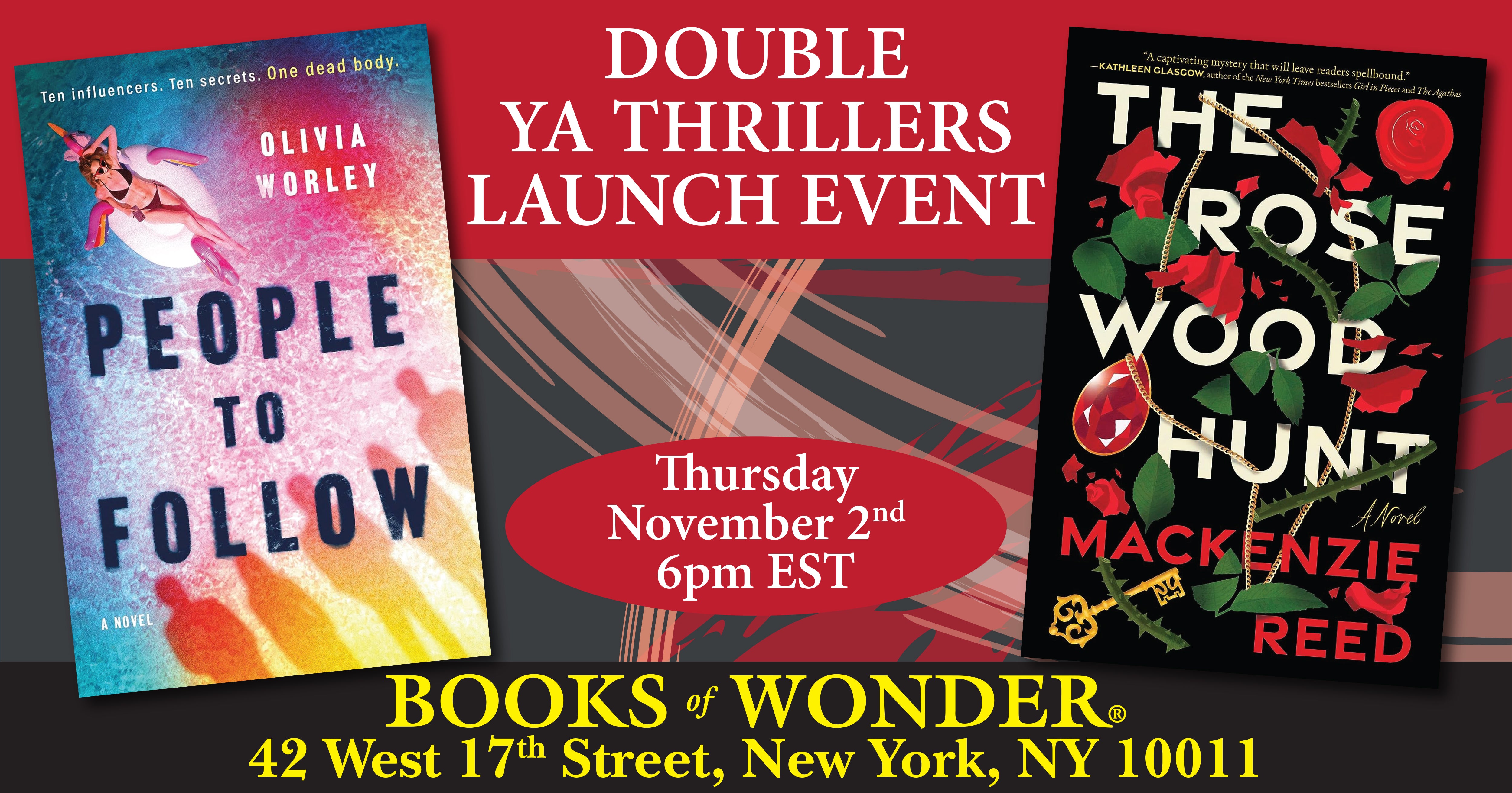 Double YA Thrillers Launch Event