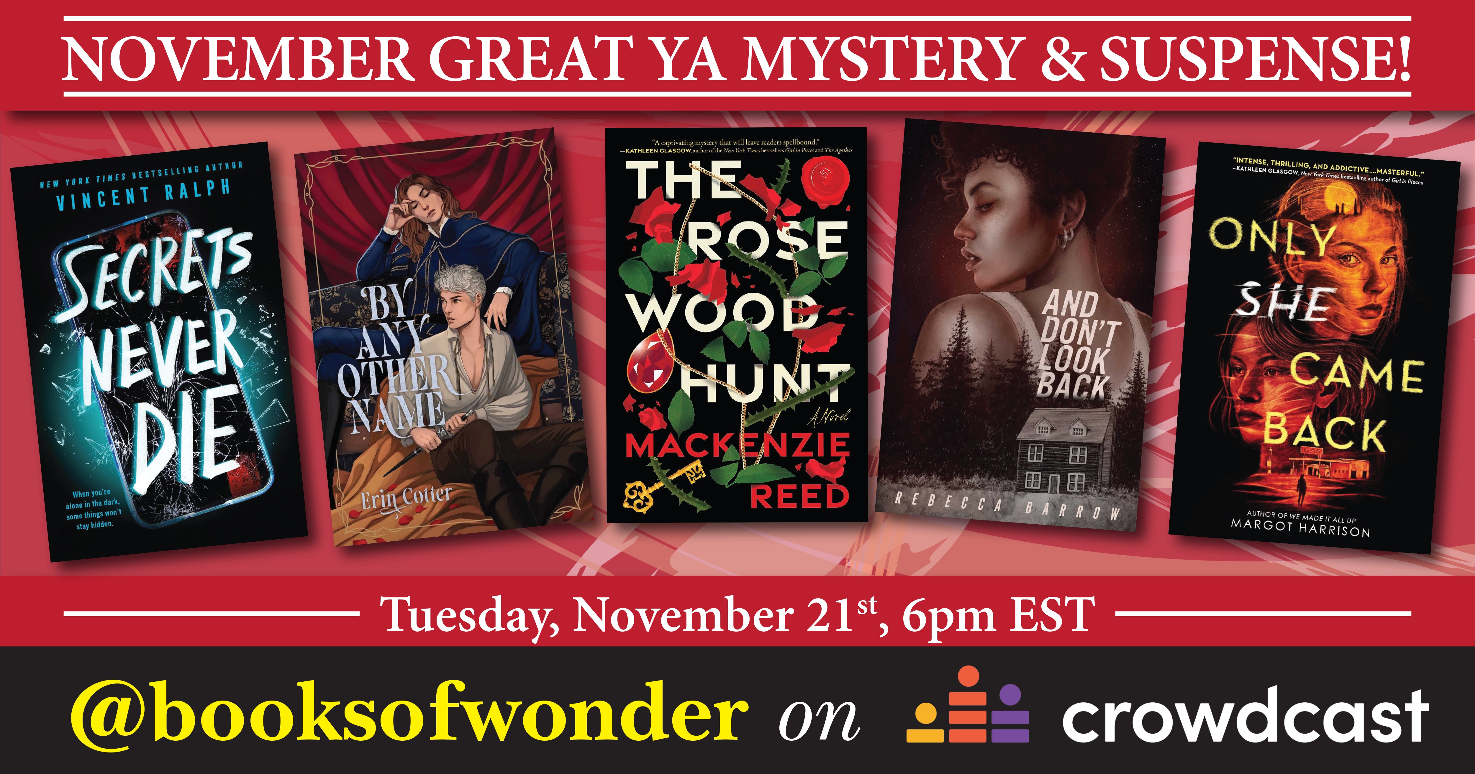 November Great YA Mystery & Suspense!