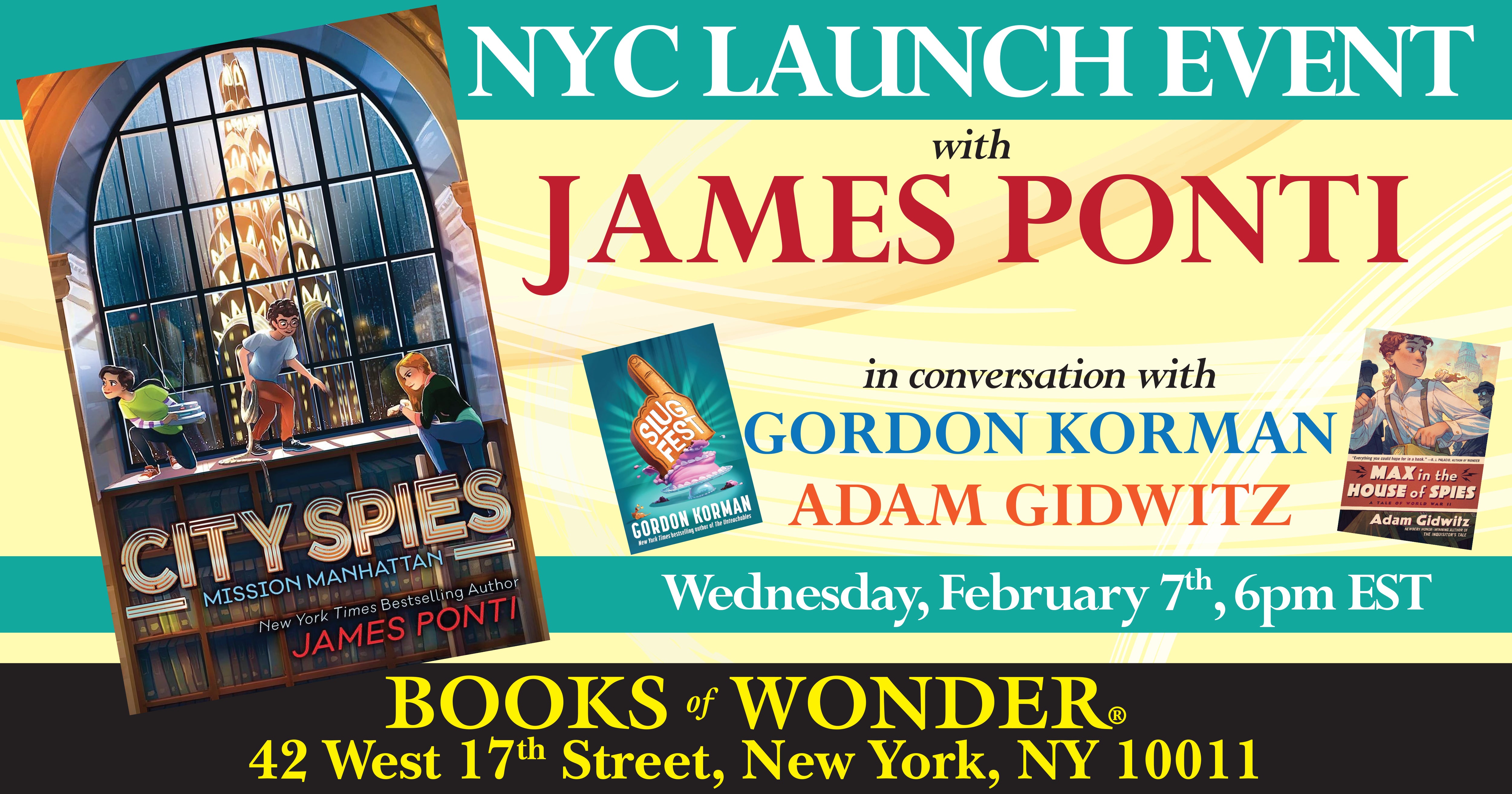 NYC Launch | City Spies: Mission Manhattan by James Ponti