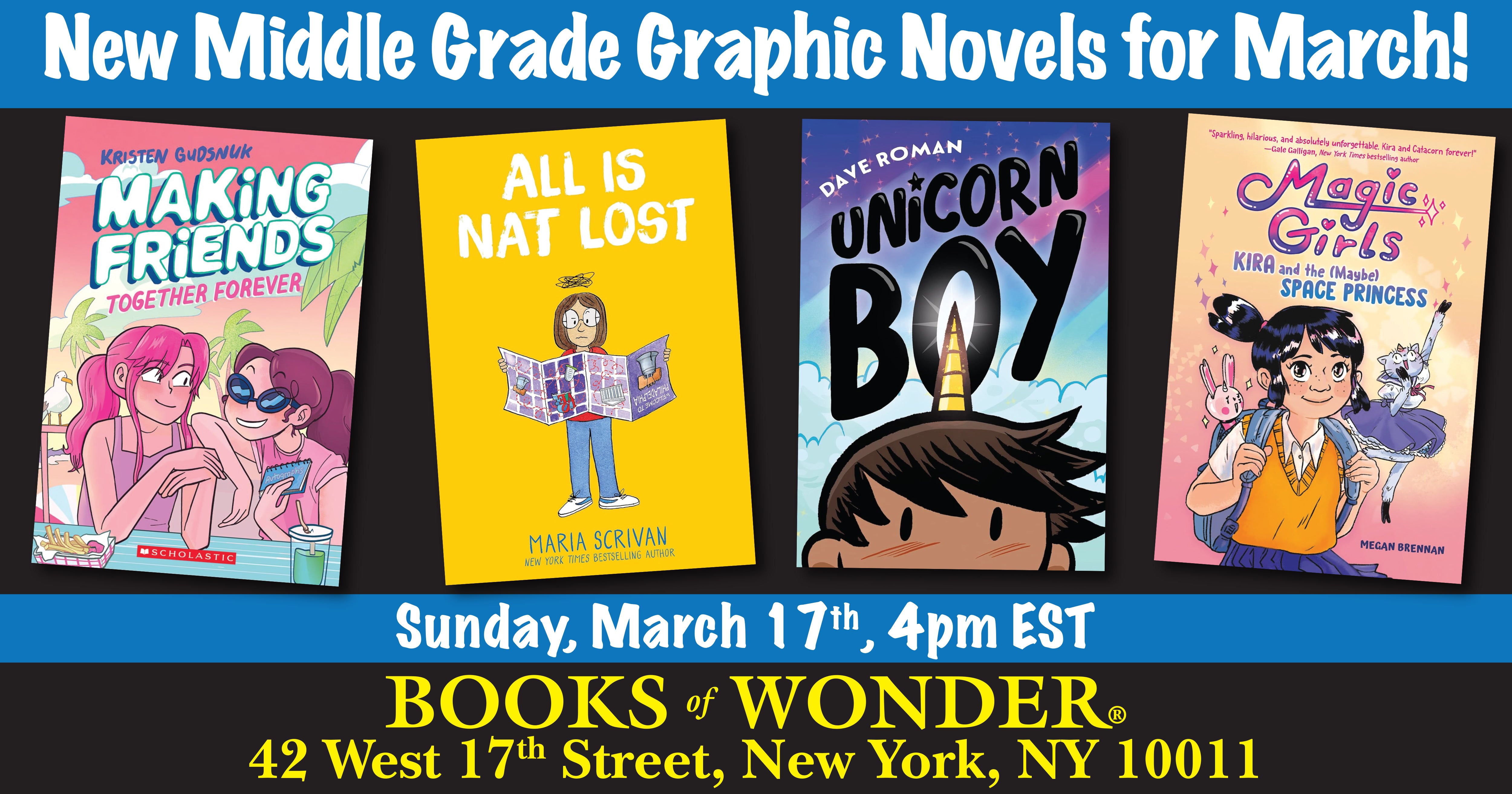 New Middle Grade Graphic Novels for March!