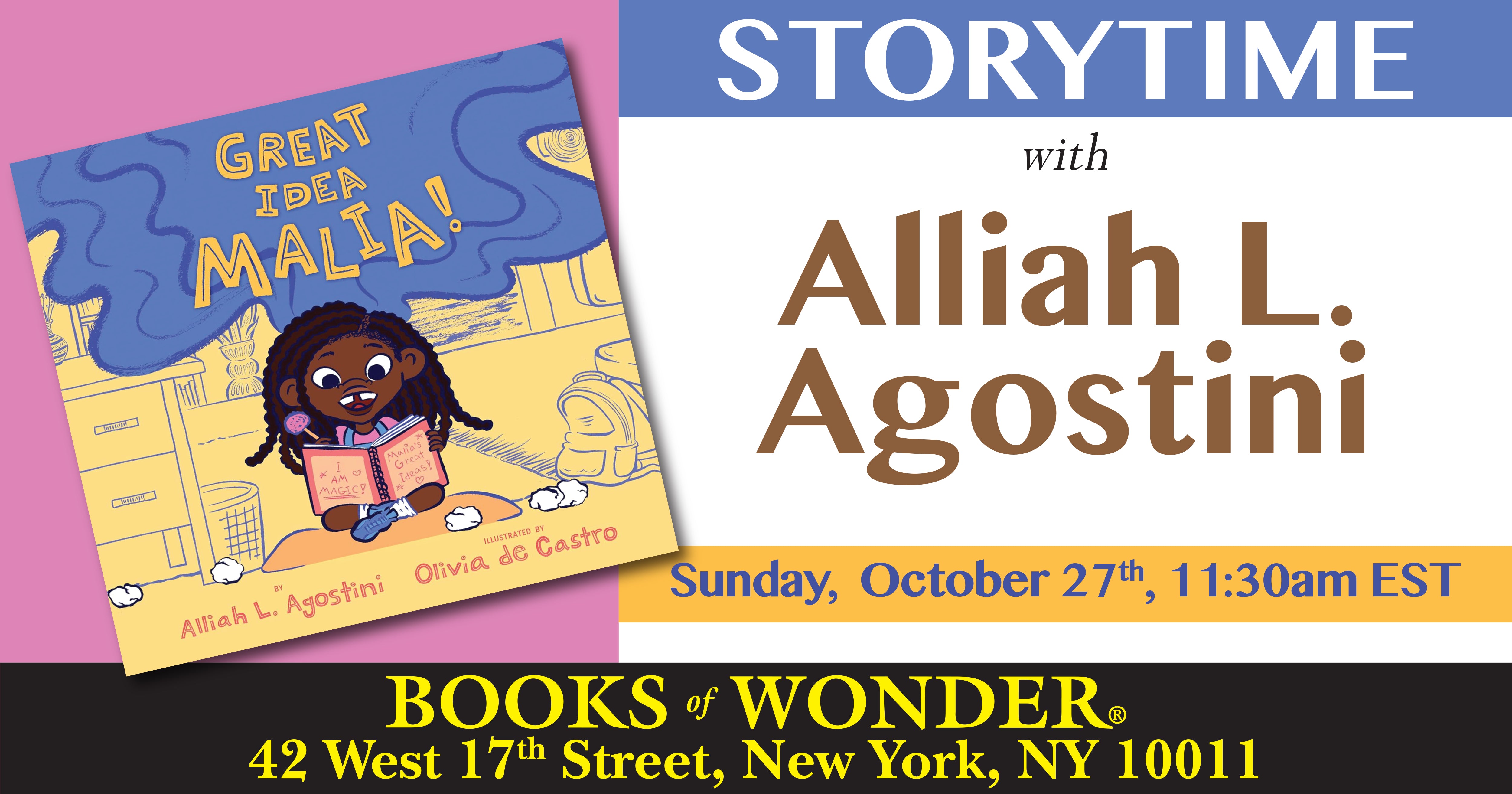 Storytime | with Alliah L. Agostini & Olivia de Castro