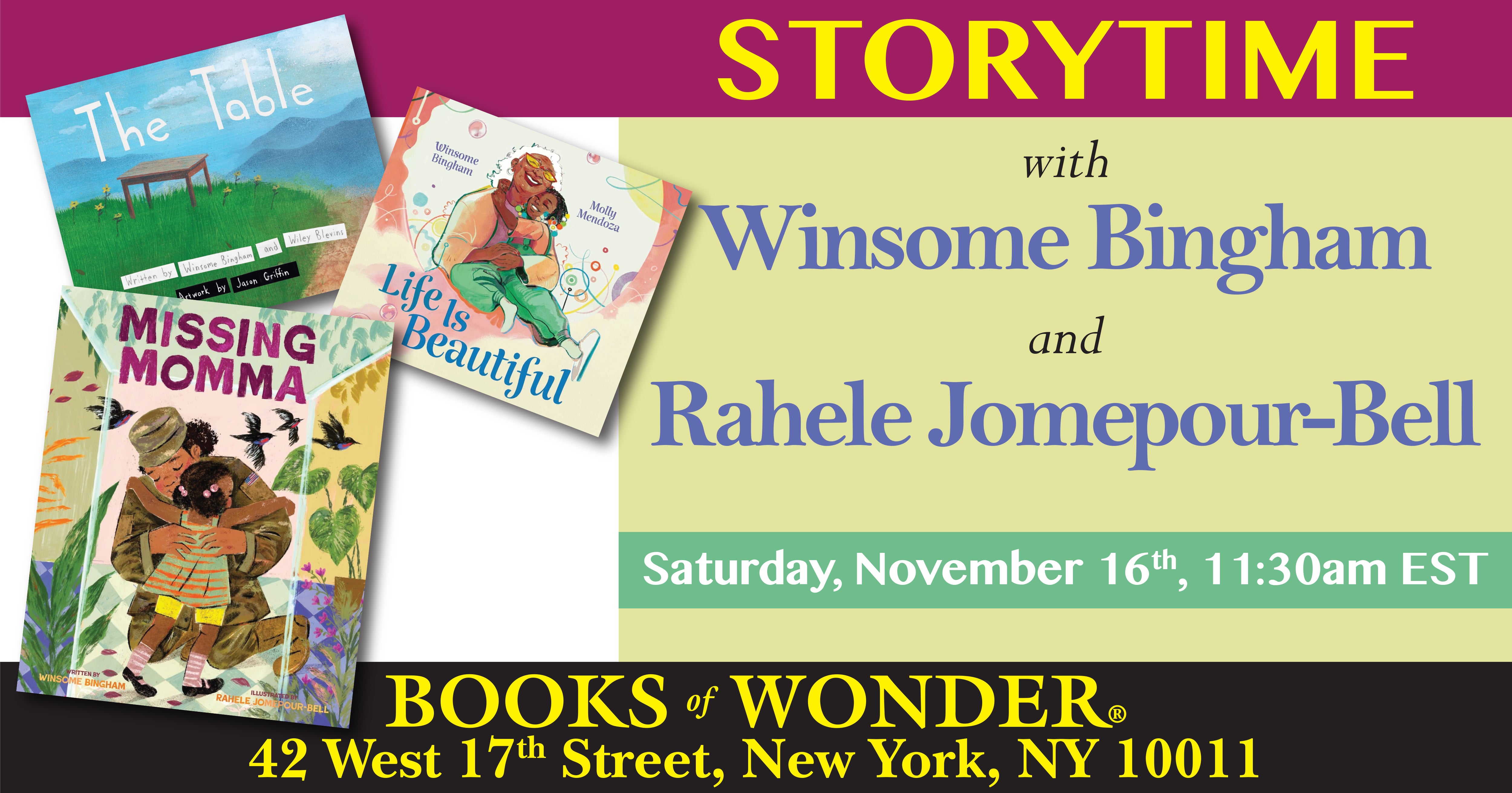 Storytime with the Author | Winsome Bingham