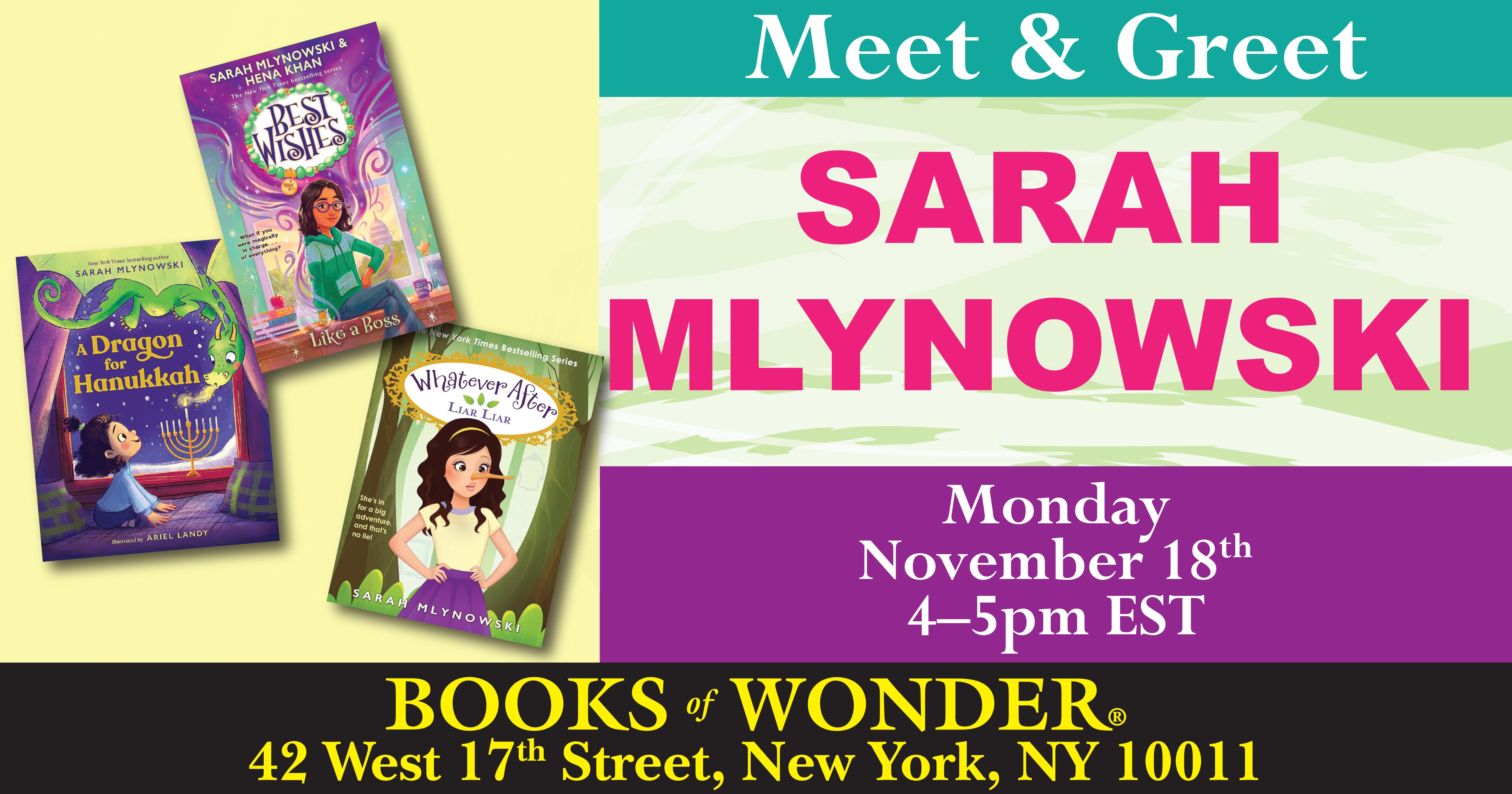 Meet & Greet with Sarah Mlynowski!