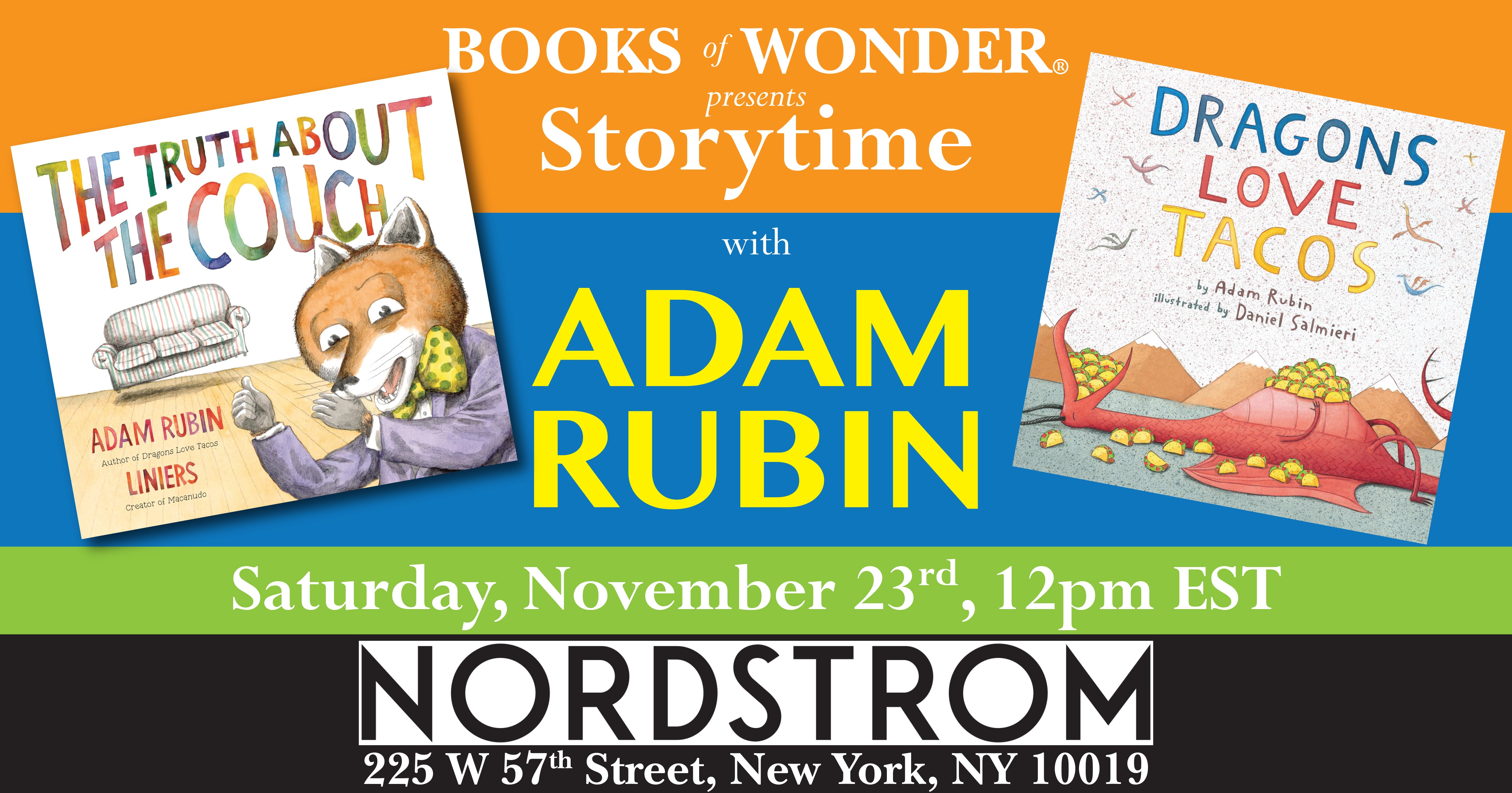 Storytime with Adam Rubin at Nordstrom