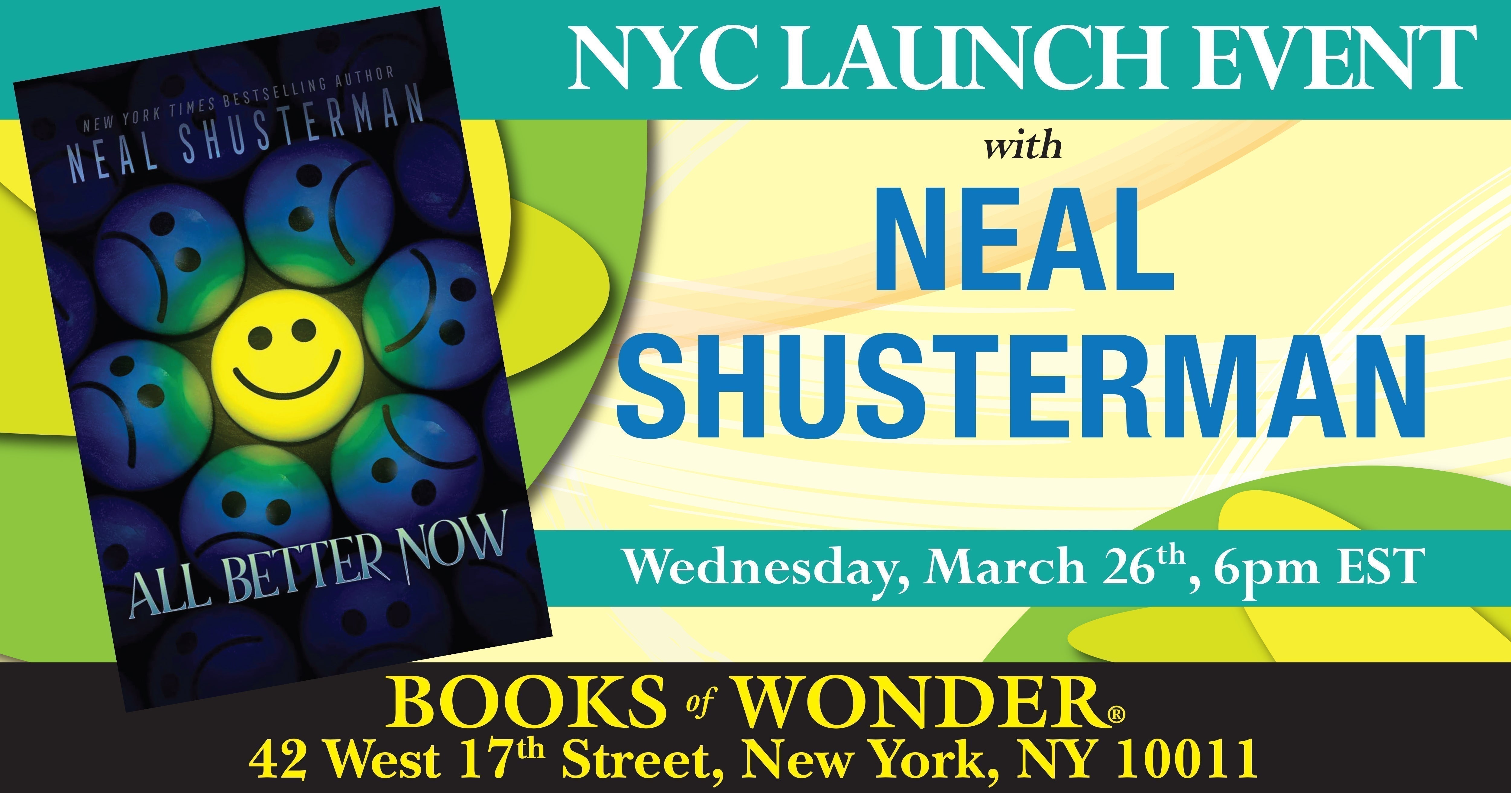 NYC Launch | All Better Now by Neal Shusterman