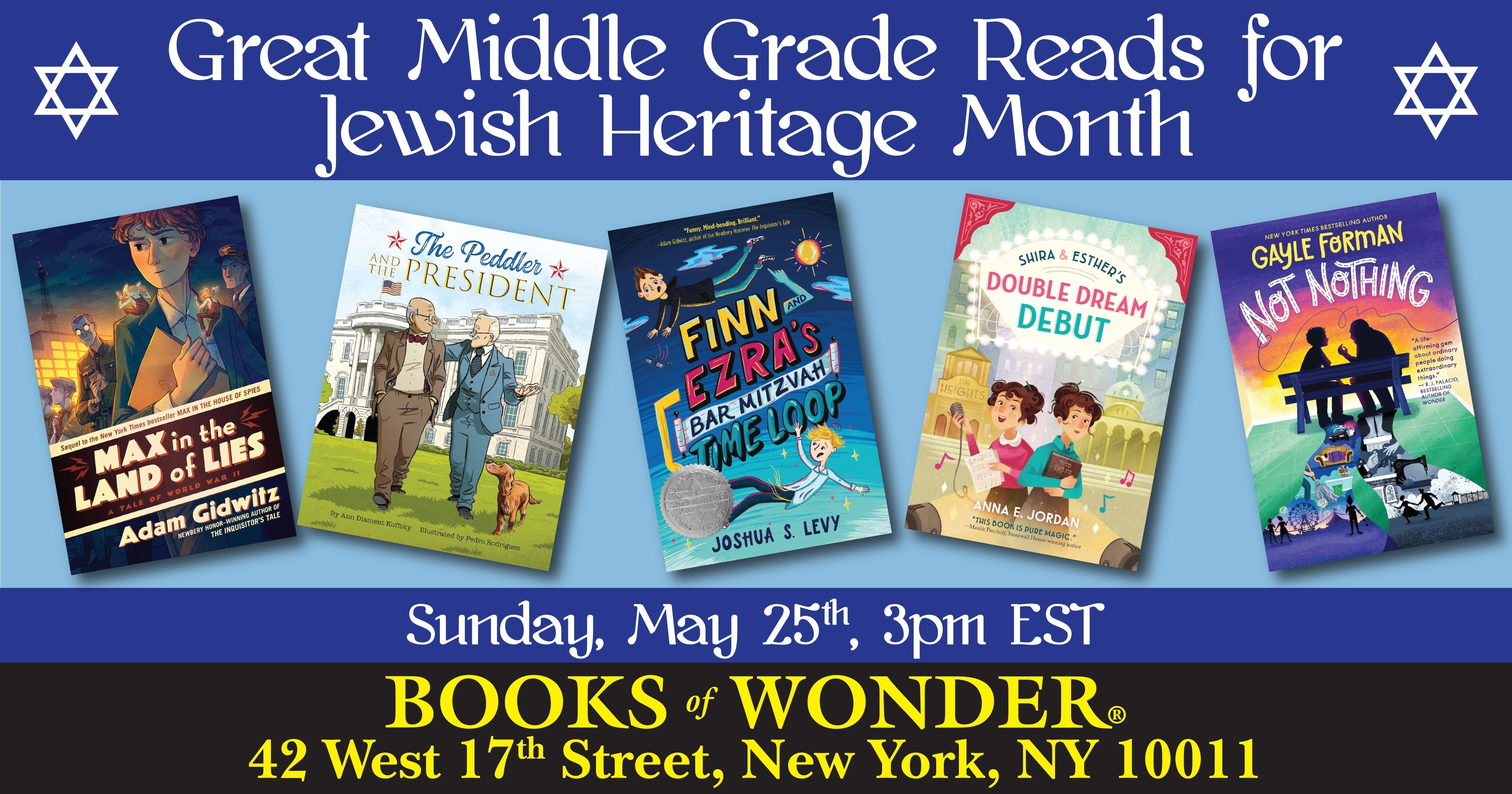 Great Middle Grade Reads for Jewish Heritage Month
