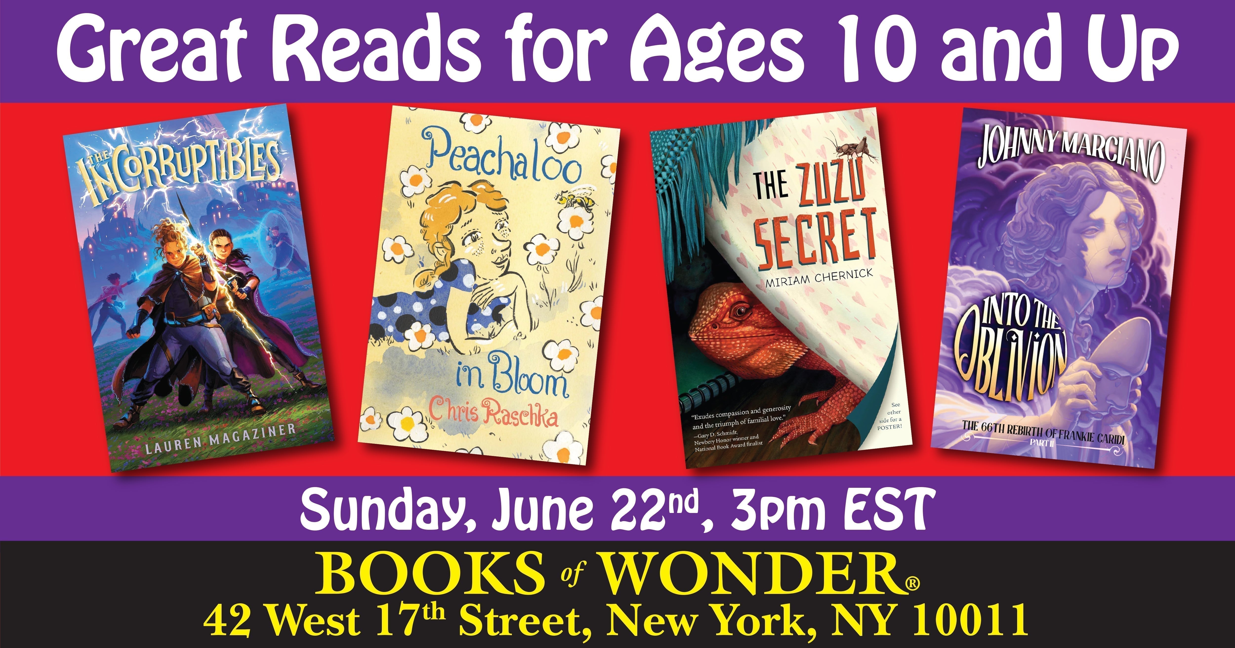 Great Reads For Ages 10 & Up