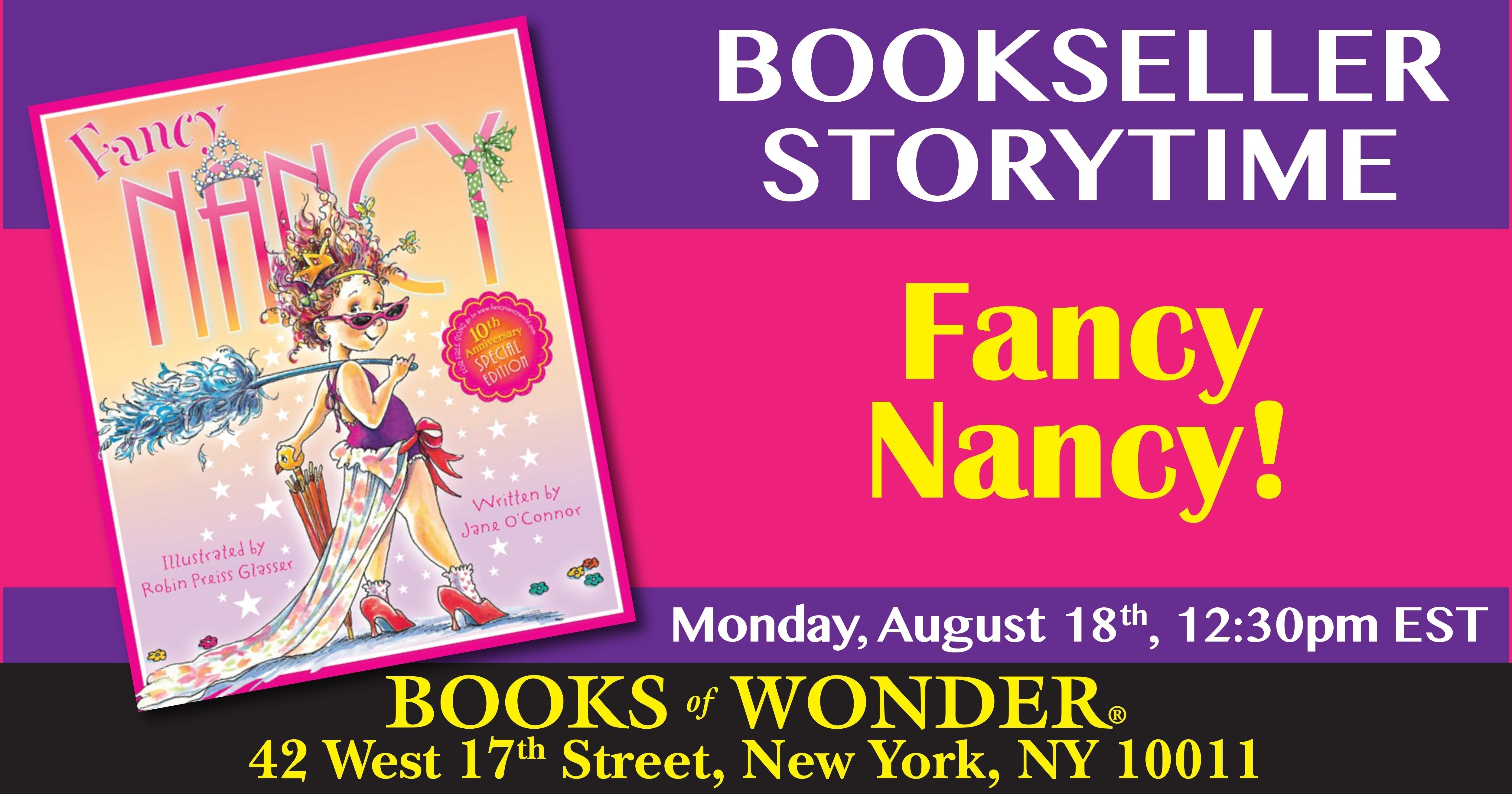 Bookseller Storytime: Fancy Nancy!