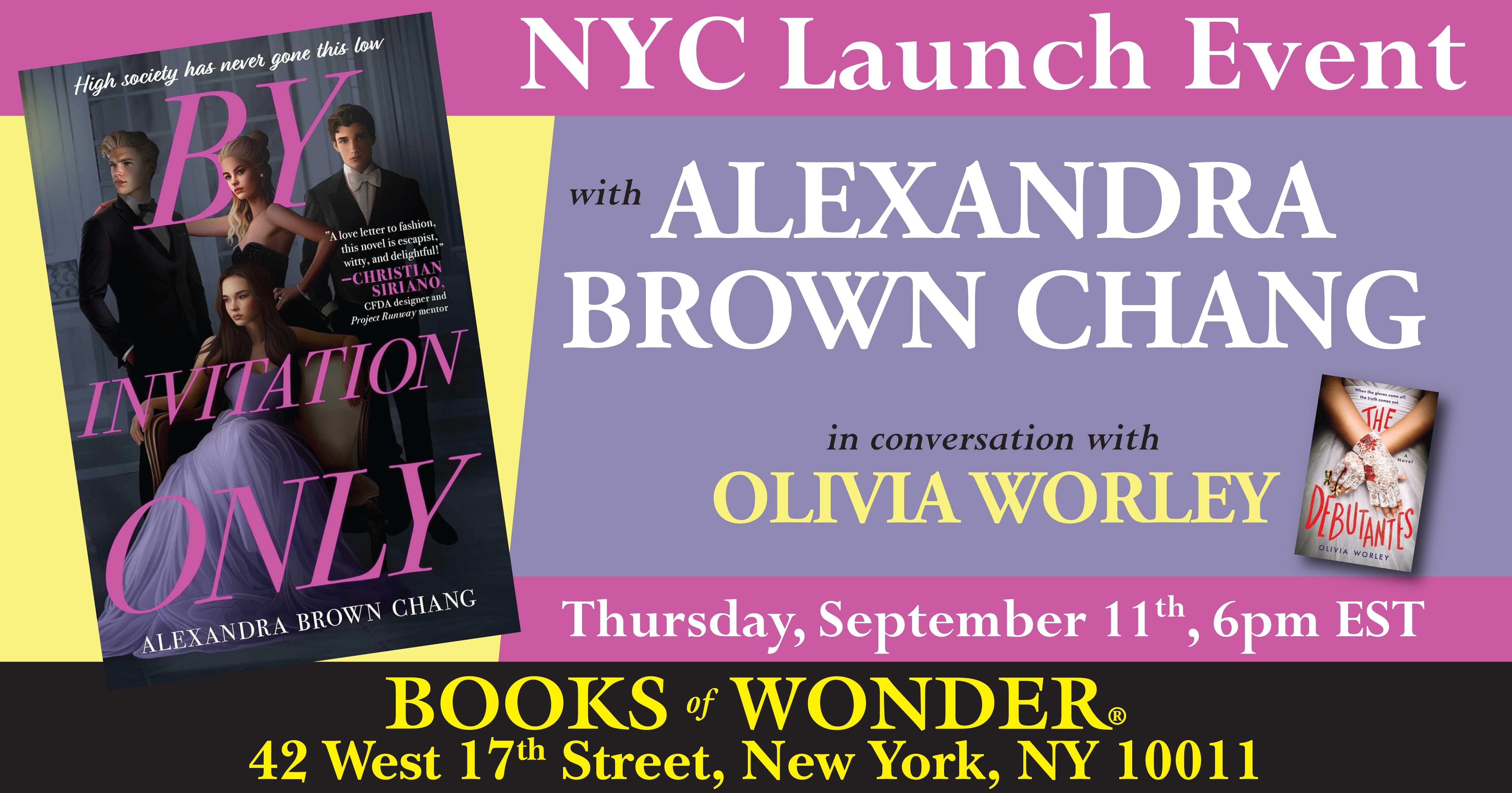 NYC Launch Event | By Invitation Only by Alexandra Brown Chang