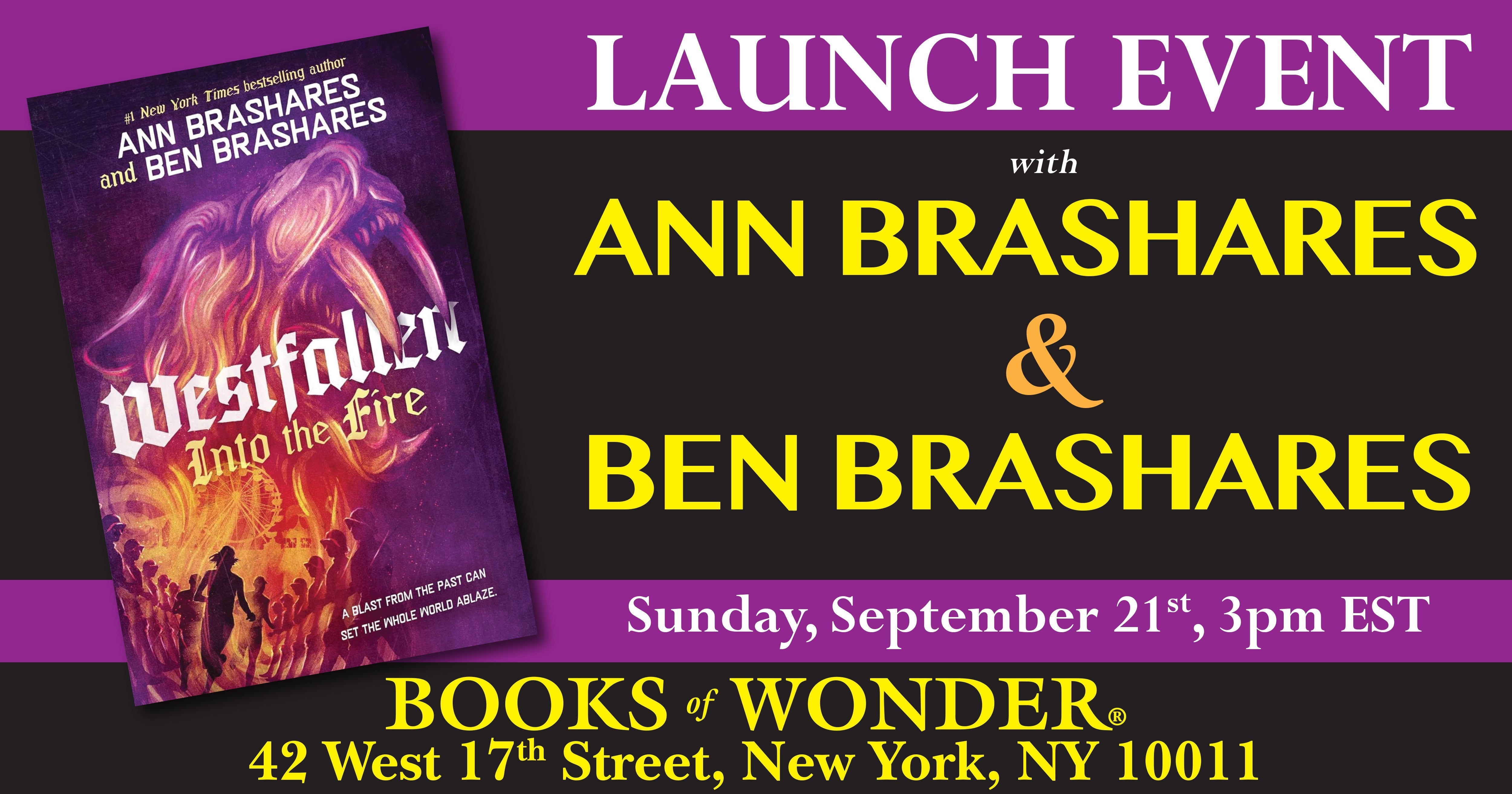 Launch Event | Into the Fire by Ann & Ben Brashares