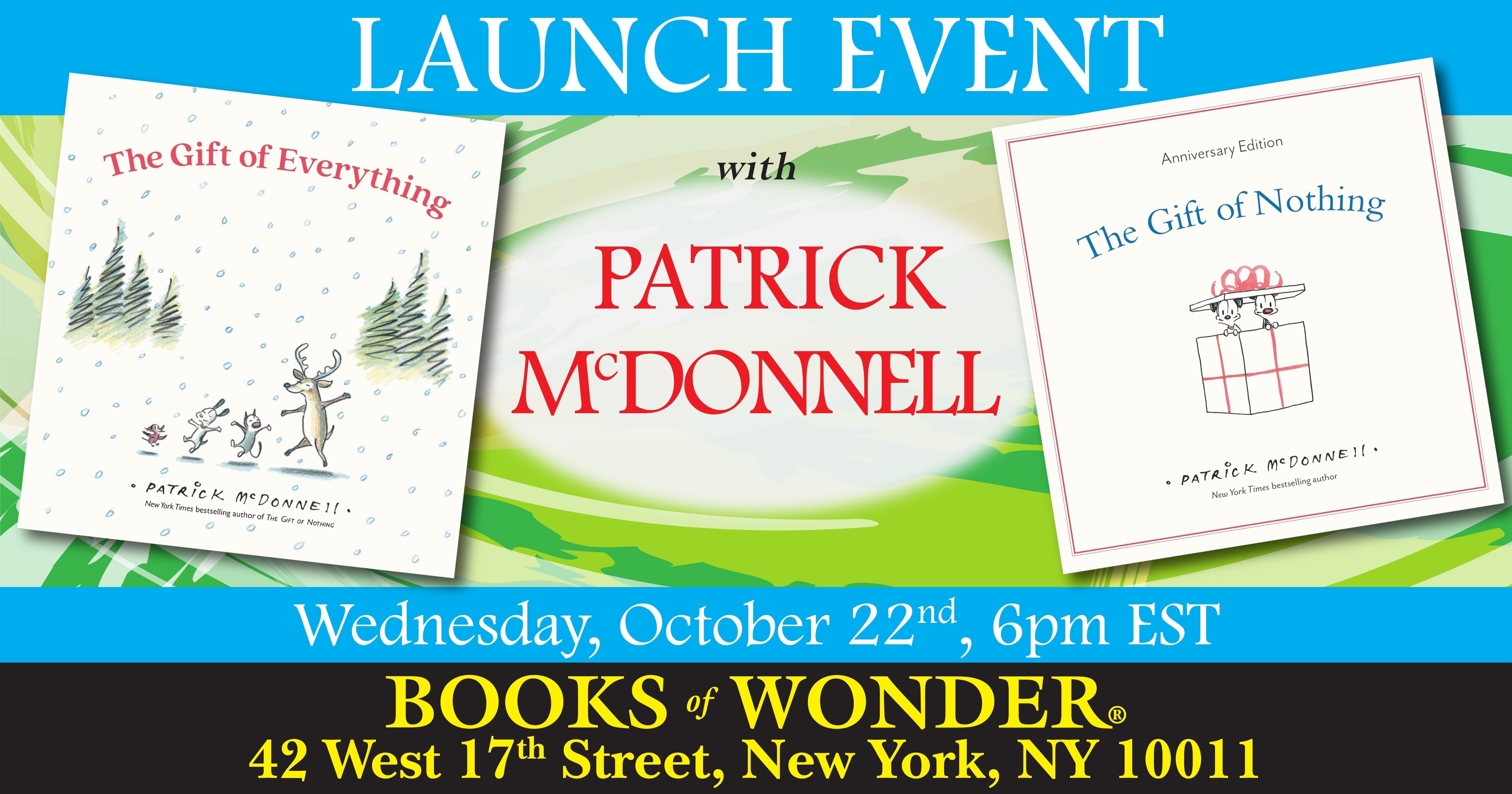 NYC Launch Event | The Gift of Everything by Patrick McDonnell