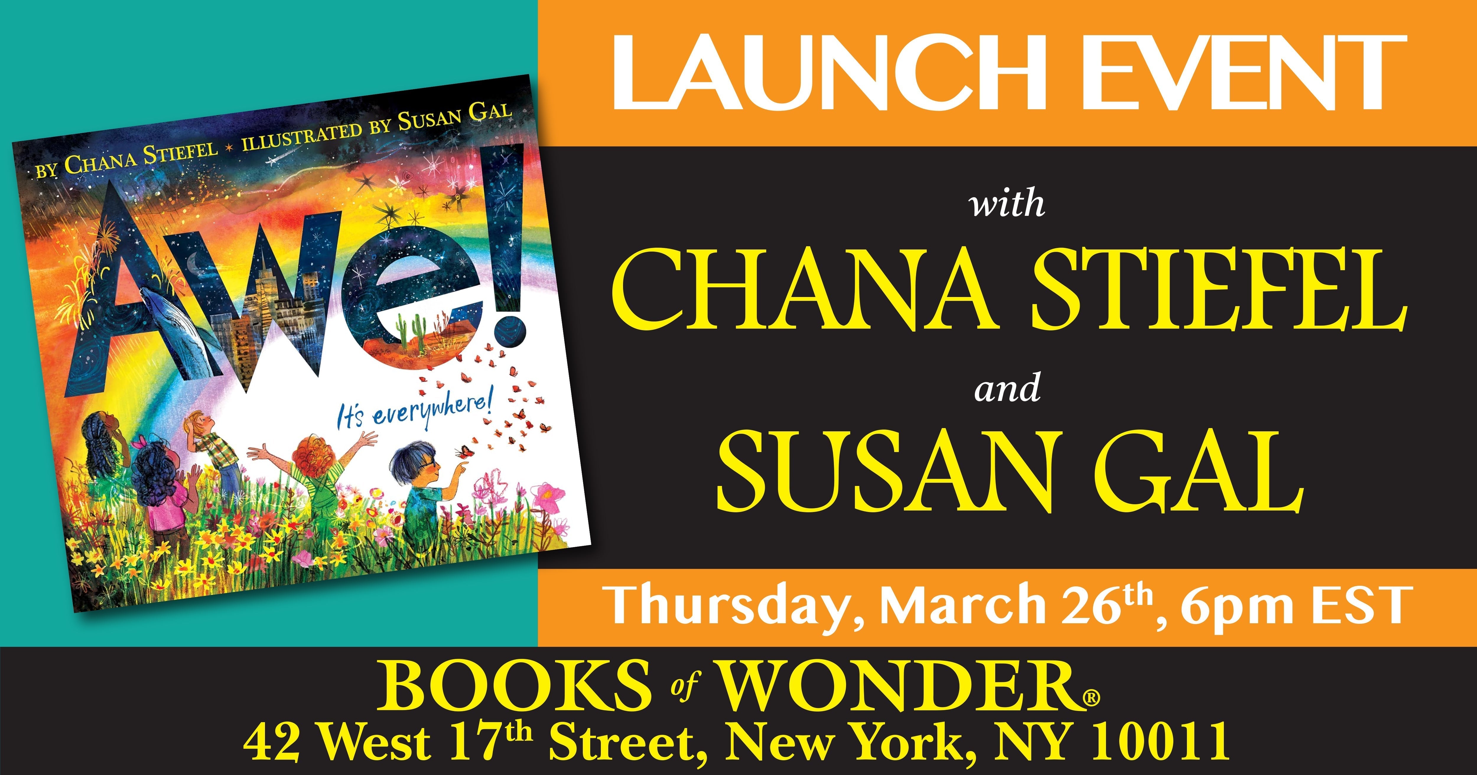 Launch Event | Awe! By CHANA STIEFEL and SUSAN GAL