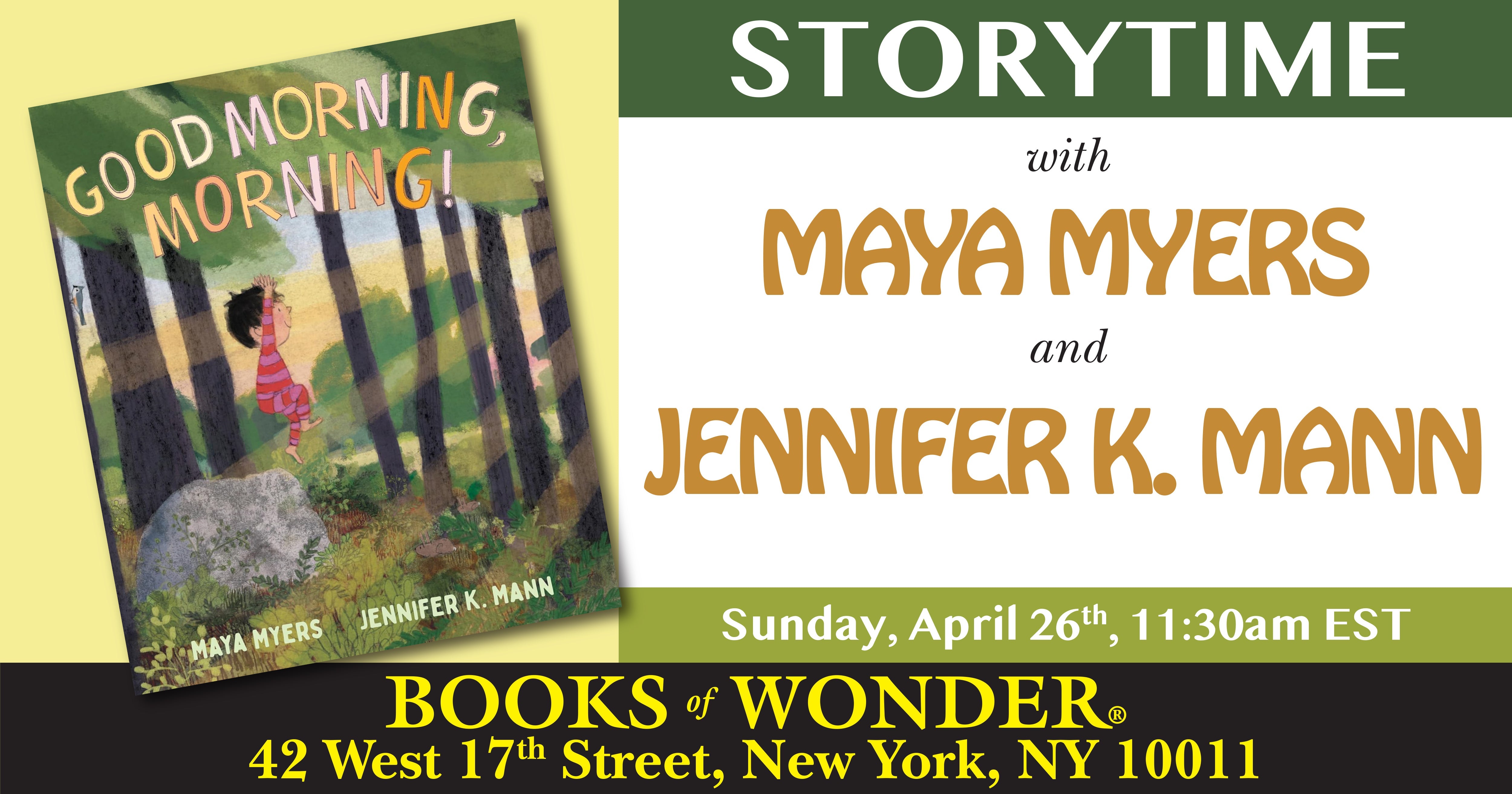 Storytime with the Author & Artist | MAYA MYERS & JENNIFER K. MANN