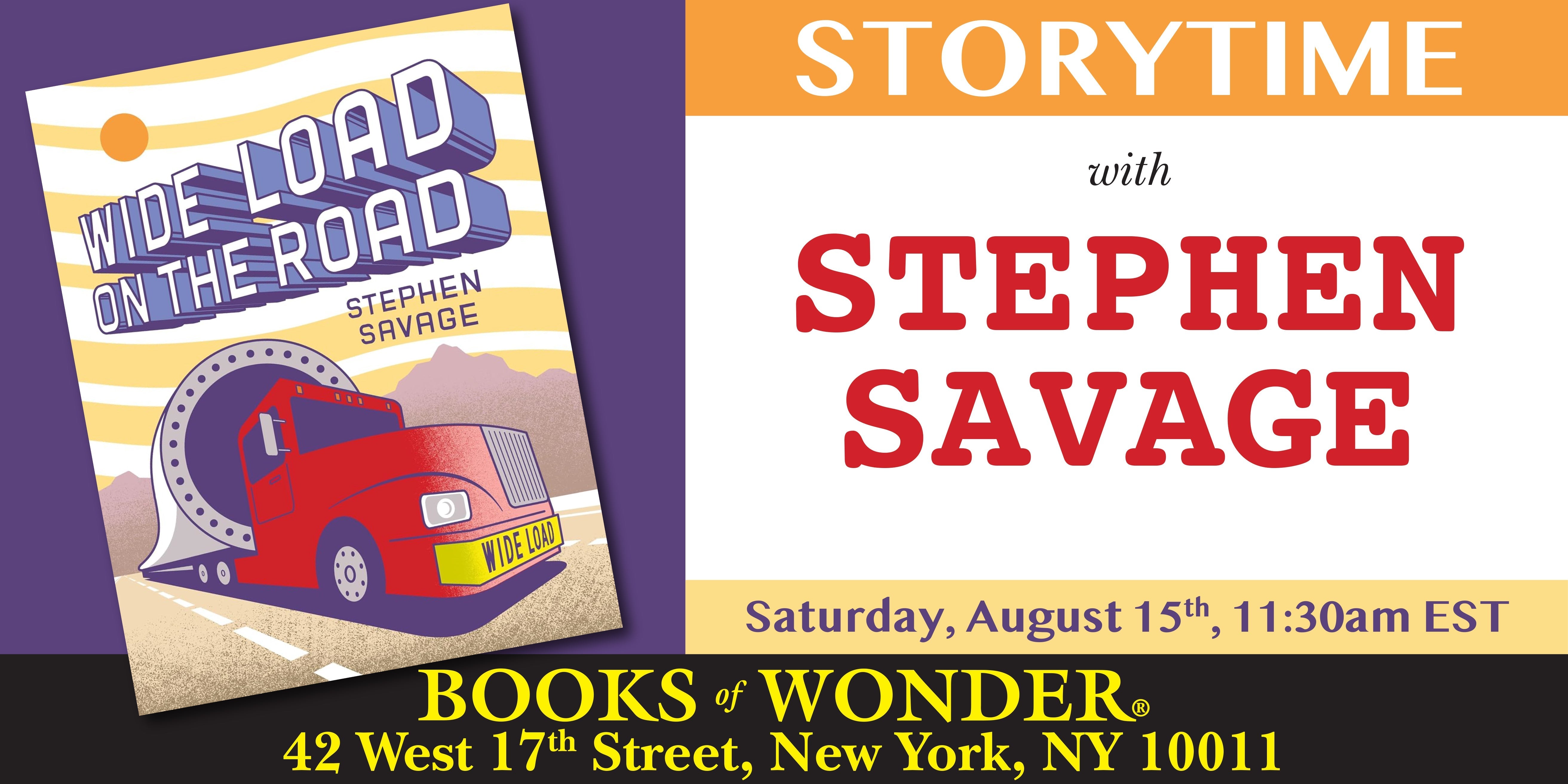 Storytime with the Author | STEPHEN SAVAGE