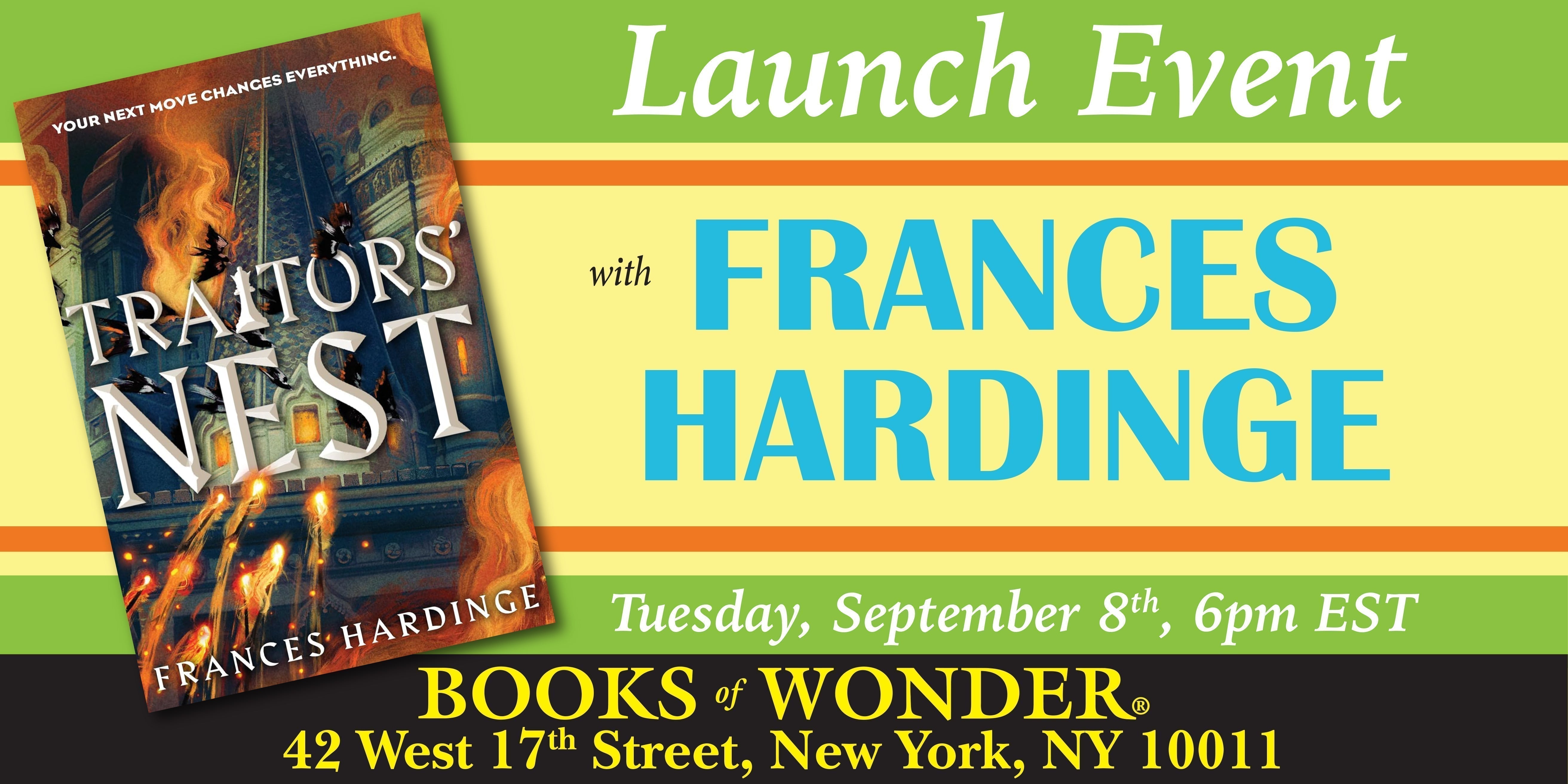Launch Event | Traitors' Nest by FRANCES HARDINGE