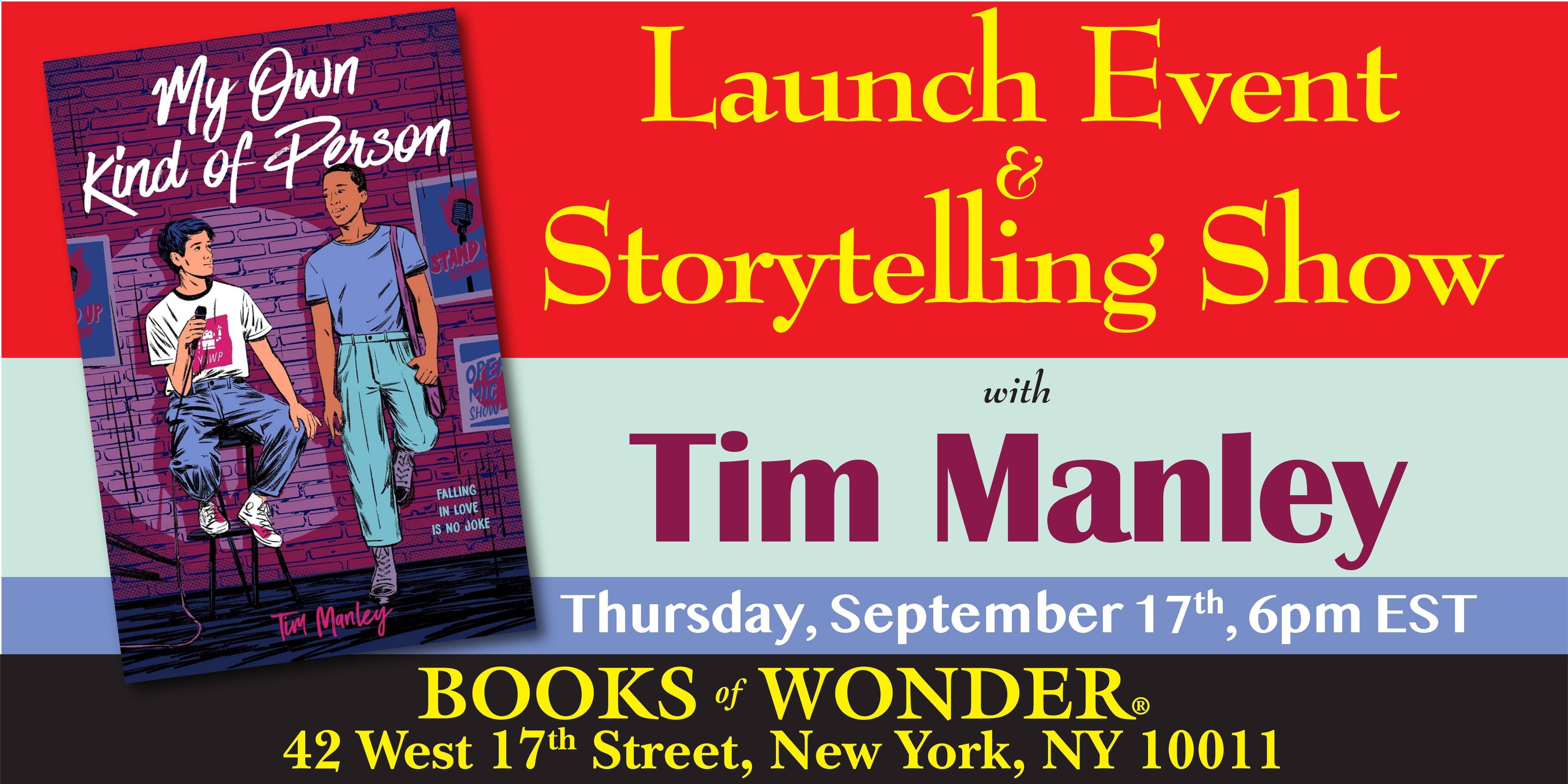 Launch Event | My Own Kind of Person by TIM MANLEY