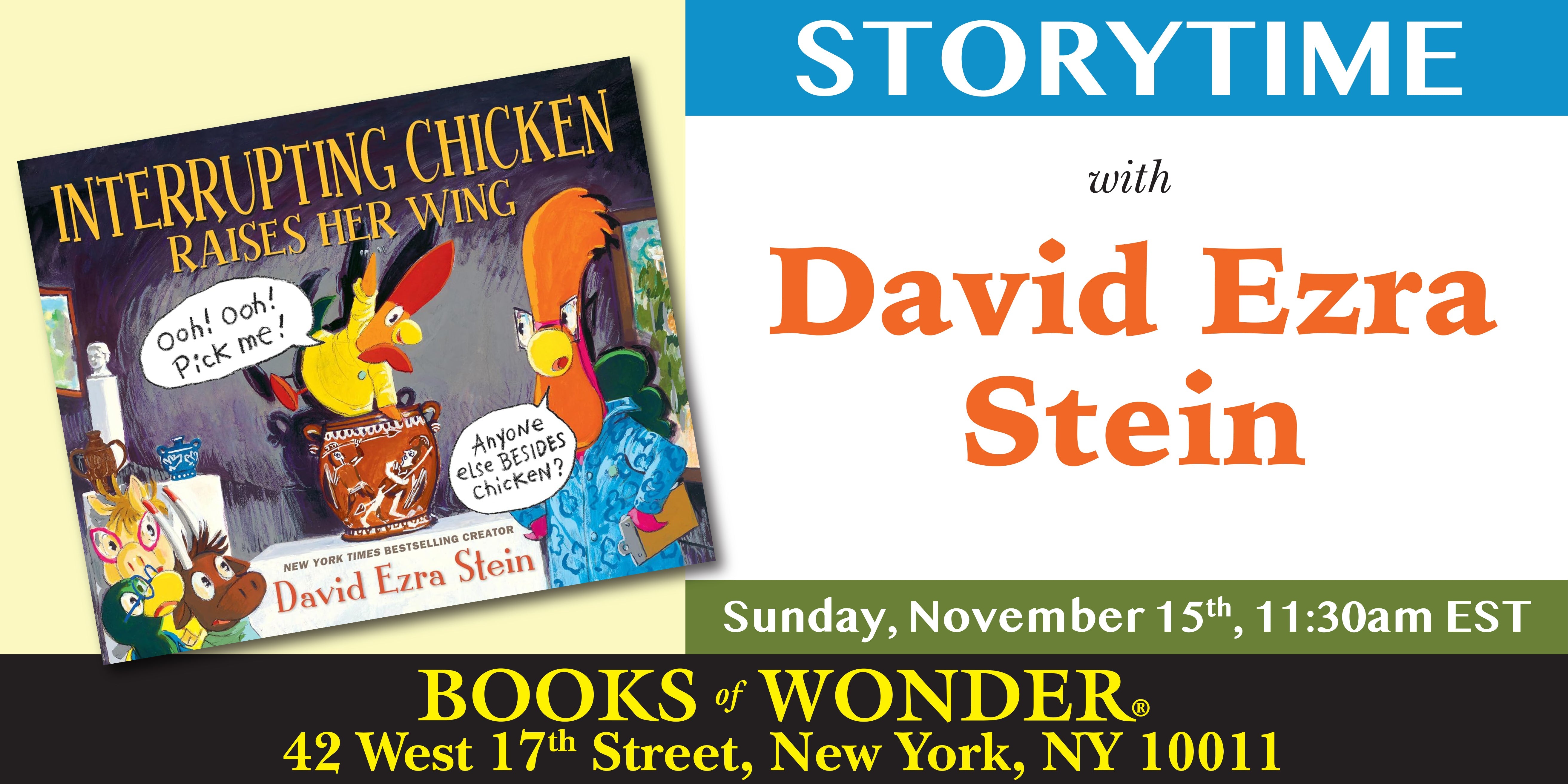 Storytime with the Author | DAVID EZRA STEIN