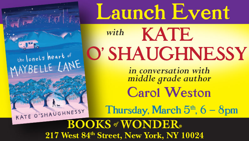 Launch Event for The Lonely Heart of Maybelle Lane by Kate O'Shaughnessy