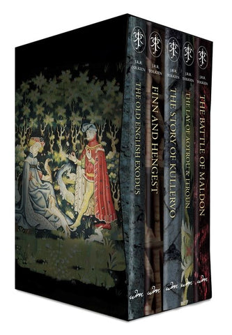 Cover of Tolkien Myths and Legends Box Set #2: The Lay of Aotrou and Itroun, The Story of Kullervo, Finn and Hengest, The Battle of Maldon, The Old English Exodus