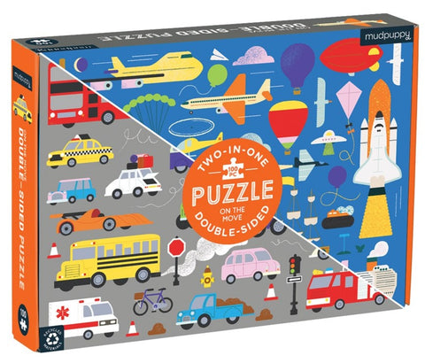 On the Move 100 Piece Double-Sided Puzzle