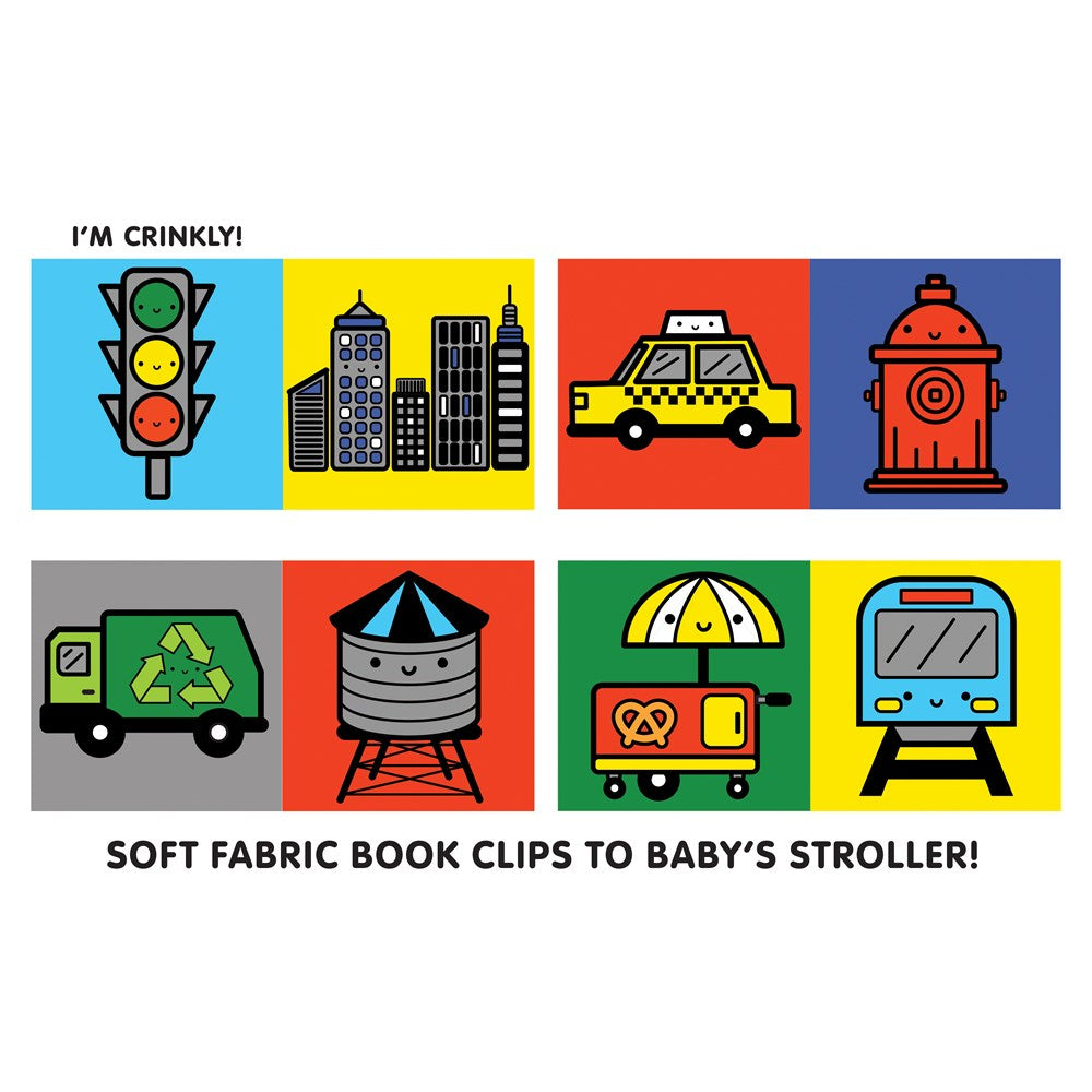 City Baby Crinkle Fabric Stroller Book