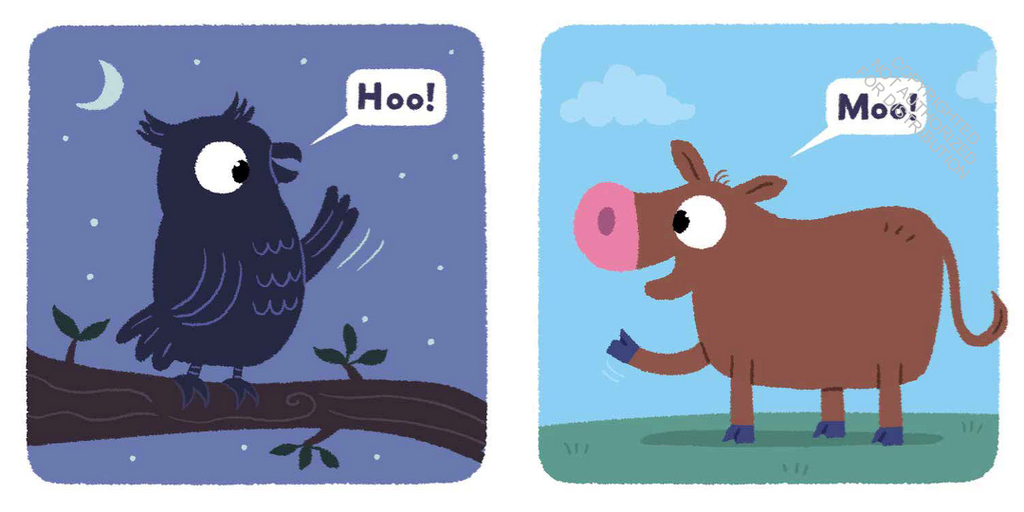 Interior of Hi!: A Rhyming Animal Sounds Book