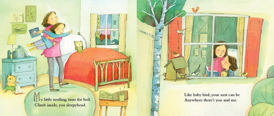 Interior of You Nest Here With Me: Board Book
