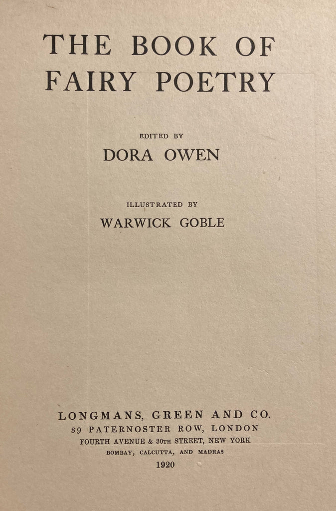 Book of Fairy Poetry