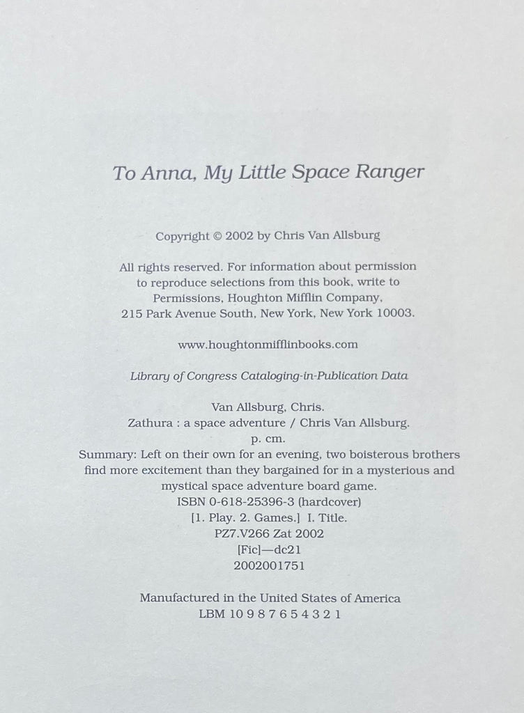 Zathura – Books of Wonder