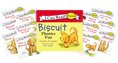 Biscuit 12-Book Phonics Fun! : Includes 12 Mini-Books Featuring Short and Long Vowel Sounds