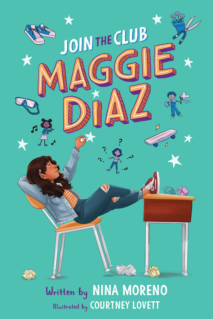 Cover for Join the Club, Maggie Diaz, showing Maggie at her desk with no clue what to try next
