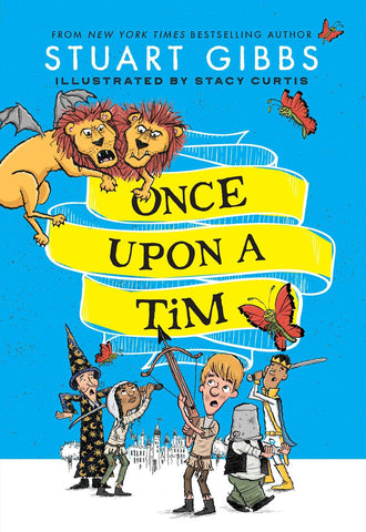 Cover for Once Upon a Tim, showing the assorted strange and befuddled characters