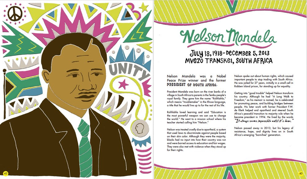 Bio page for Nelson Mandela 