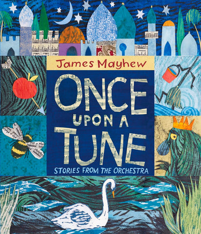 Cover for Once Upon a Tune, a quilt of fairy tale images with musical notes