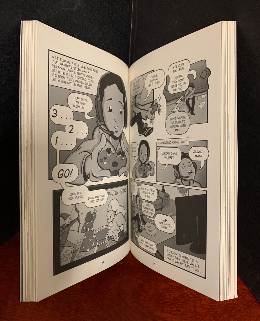 Internal black and white spread from Advance Reader's Edition of New Kid