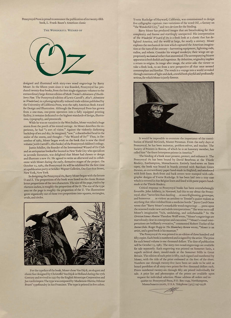 Prospectus for The Wonderful Wizard of Oz